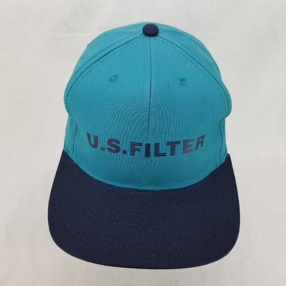 ✅VTG U.S. Filter Snapback Hat Teal Blue Baseball Cap Lite Pro OSFA Industrial - Picture 2 of 7